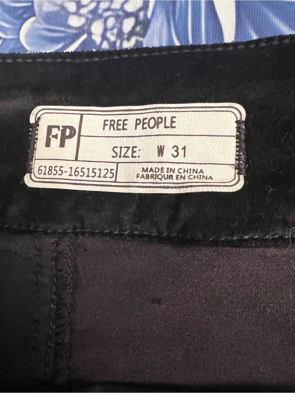 Free People Black Retro Velvet Mini Skirt